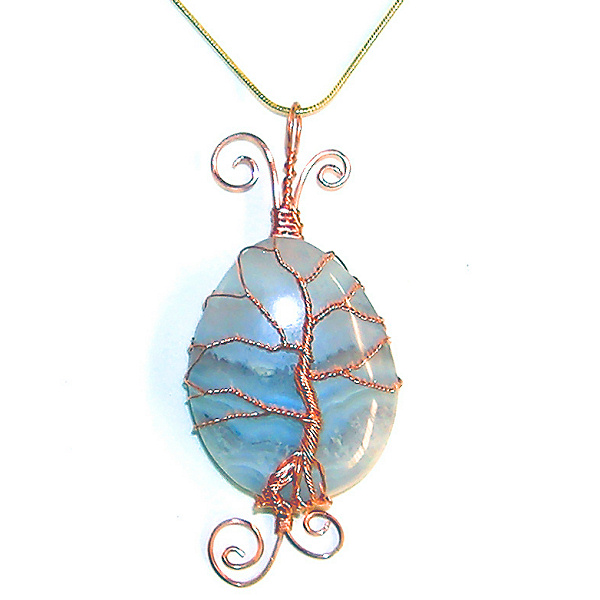 Last Chance Agate Tree of Life Pendant